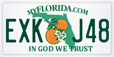FL license plate EXKJ48