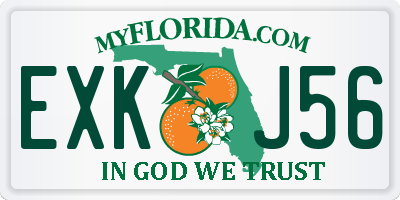 FL license plate EXKJ56