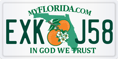 FL license plate EXKJ58