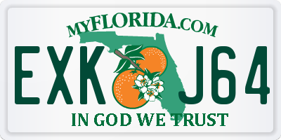 FL license plate EXKJ64