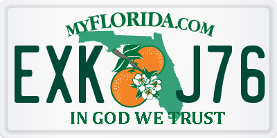 FL license plate EXKJ76