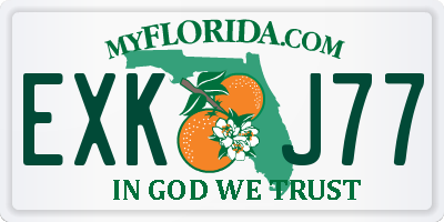 FL license plate EXKJ77