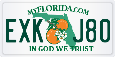 FL license plate EXKJ80