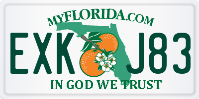 FL license plate EXKJ83