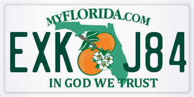 FL license plate EXKJ84