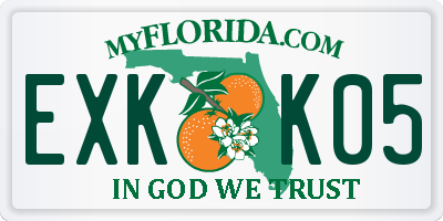 FL license plate EXKK05