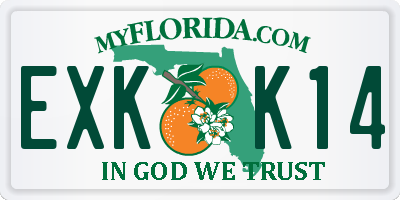 FL license plate EXKK14