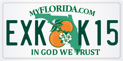 FL license plate EXKK15