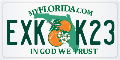 FL license plate EXKK23