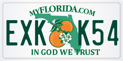 FL license plate EXKK54
