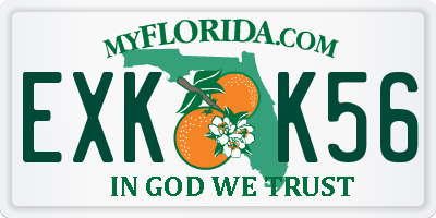 FL license plate EXKK56