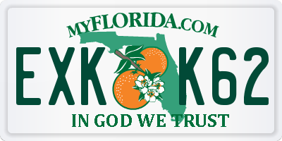 FL license plate EXKK62