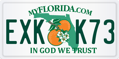 FL license plate EXKK73