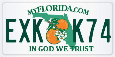 FL license plate EXKK74