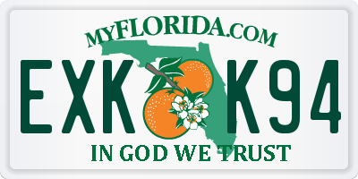 FL license plate EXKK94