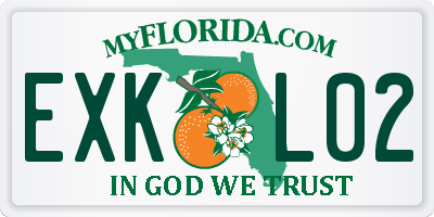 FL license plate EXKL02