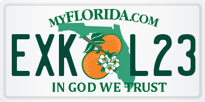 FL license plate EXKL23