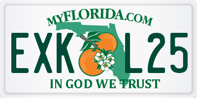 FL license plate EXKL25