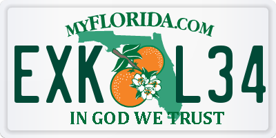 FL license plate EXKL34