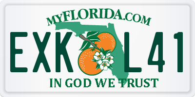 FL license plate EXKL41