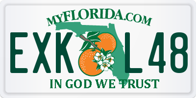 FL license plate EXKL48