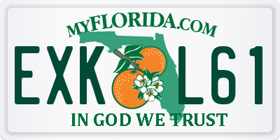 FL license plate EXKL61
