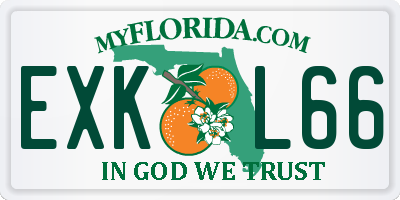 FL license plate EXKL66