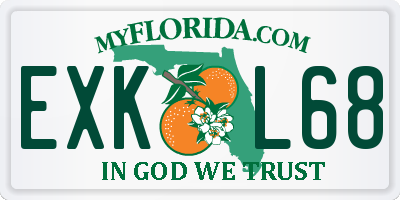 FL license plate EXKL68