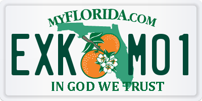 FL license plate EXKM01