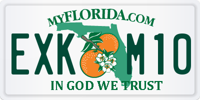 FL license plate EXKM10
