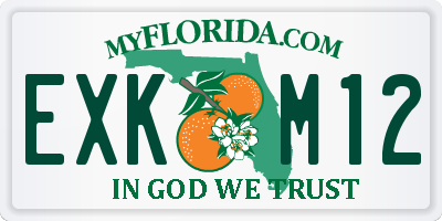 FL license plate EXKM12