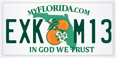 FL license plate EXKM13