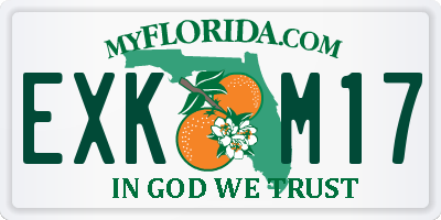 FL license plate EXKM17