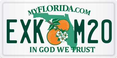 FL license plate EXKM20