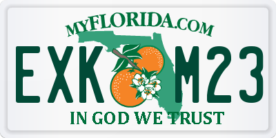 FL license plate EXKM23