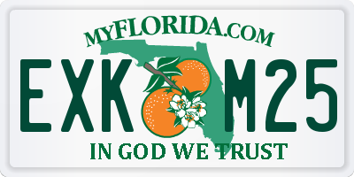 FL license plate EXKM25