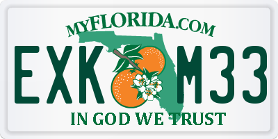 FL license plate EXKM33