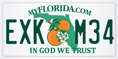 FL license plate EXKM34