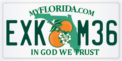 FL license plate EXKM36