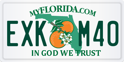 FL license plate EXKM40