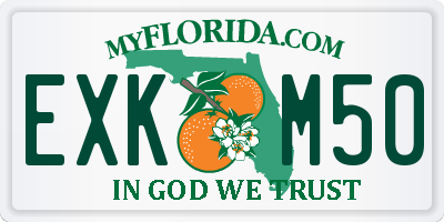 FL license plate EXKM50