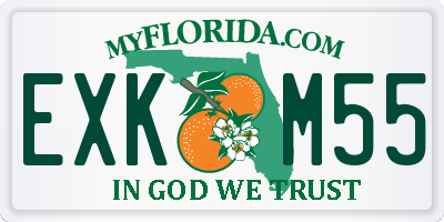 FL license plate EXKM55