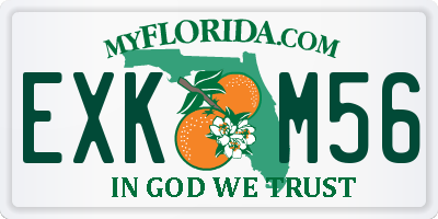 FL license plate EXKM56