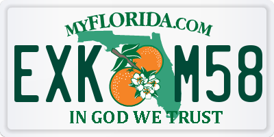 FL license plate EXKM58