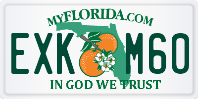 FL license plate EXKM60