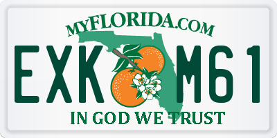 FL license plate EXKM61
