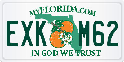 FL license plate EXKM62