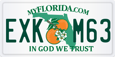 FL license plate EXKM63