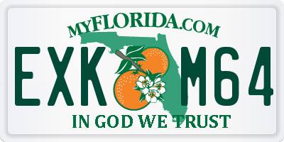 FL license plate EXKM64