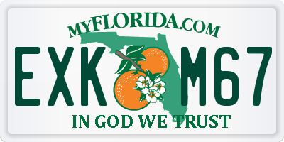 FL license plate EXKM67